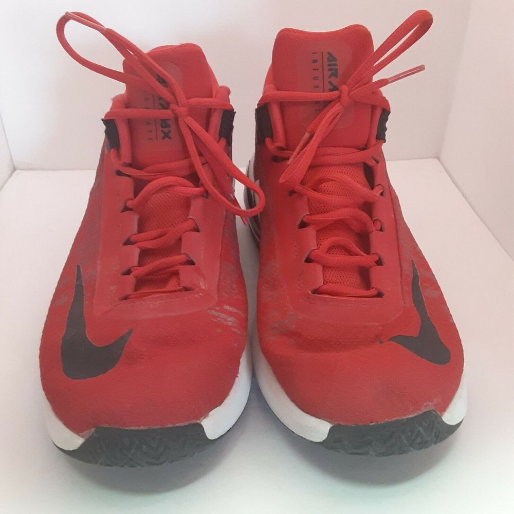 Nike Boys Air Max‎ Infuriate II AH3426-600 Red Basketball Shoes Sneakers Size 7Y